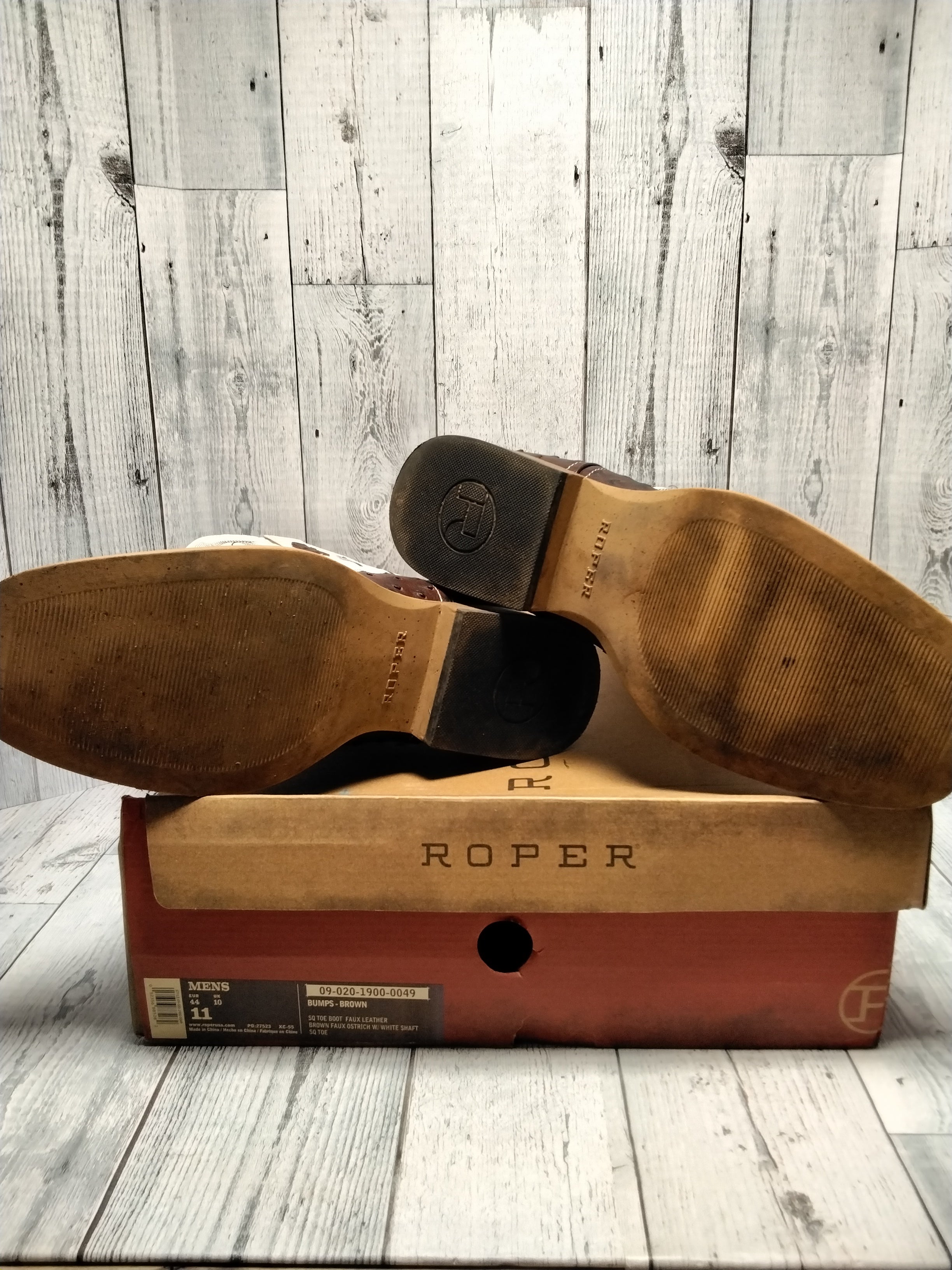 Roper Men's Basic Square Toe Western Boot, Sz 11 (7872380240110)